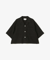Bshop LE GLAZIK ｜ オープンカラー半袖シャツ WOMEN ビショップ トップス シャツ・ブラウス イエロー ブラック【送料無料】