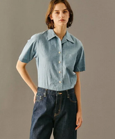 Bshop ANATOMICA ｜ シャンブレー オープンカラー半袖シャツ WOMEN ビショップ トップス シャツ・ブラウス【送料無料】