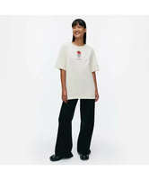 Marimekko Vihne Vihkiruusu Placement Tシャツ マリメッコ トップス シャツ・ブラウス ホワイト【送料無料】