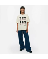 Marimekko Veisto Vihkiruusu Placement Tシャツ マリメッコ トップス シャツ・ブラウス ホワイト【送料無料】
