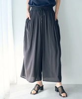 YECCA VECCA シルキータックワイドパンツ イェッカヴェッカ パンツ その他のパンツ ブルー グリーン ベージュ グレー【送料無料】