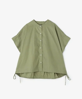 Bshop nicholson & nicholson ｜ ＜別注＞コットン 半袖ブラウス WOMEN ビショップ トップス シャツ・ブラウス ネイビー カーキグリーン【送料無料】