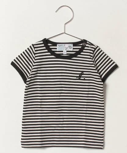 agnes b. ENFANT J190 L TS ベビー ボーダーTシャツ