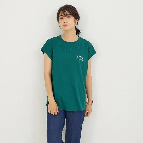 abahouse mavie フレンチオーバー刺繍Tシャツ