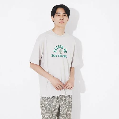 ABAHOUSE サボテンカレッジロゴ Tシャツ