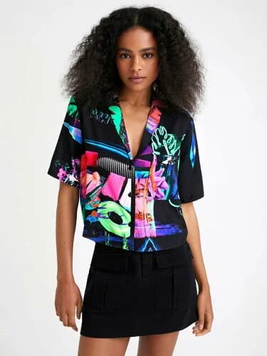 Desigual ストリートスタイル ショートシャツ