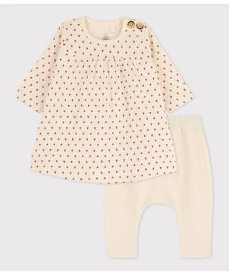 PETIT BATEAU チュビックワンピース&レギンスセット