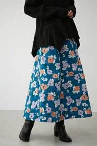 AZUL BY MOUSSY FLOWER PATTERN FLARE SK