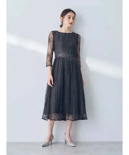 YECCA VECCA チュールレースロングドレス