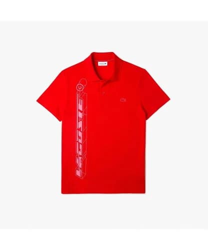 LACOSTE 3Dグラフィックプリントポロシャツ