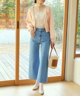 MAJESTIC LEGON ウォッシュデニムワイドパンツ