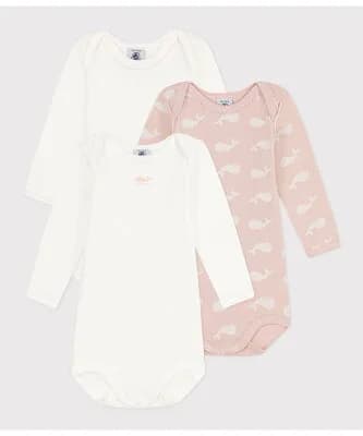 PETIT BATEAU 長袖ボディ3枚組