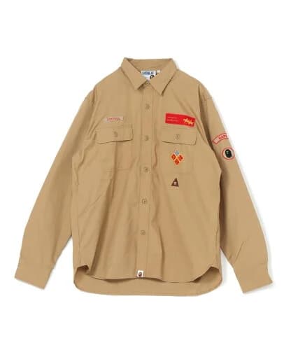 A BATHING APE BAPE RELAXED FIT BOYSCOUT SHIRT M