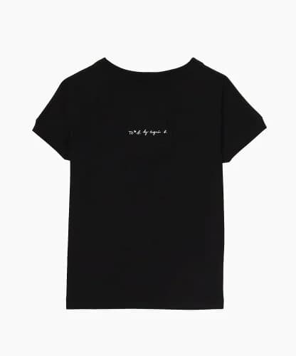 To b. by agnes b. WT13 TS リブネックロゴTシャツ