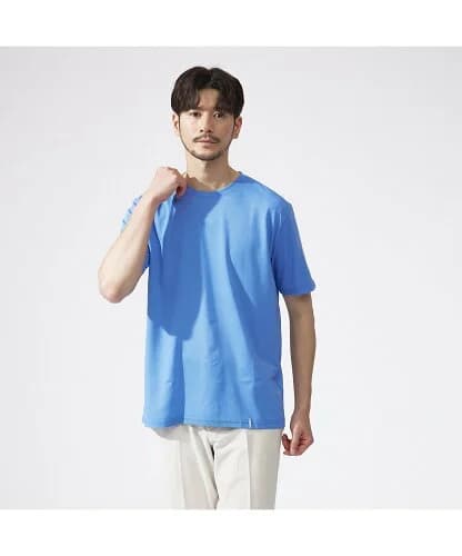 ABAHOUSE 【クルーネック】ストレッチ ポンチ 半袖Tシャツ