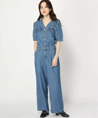 GUESS デニム オーバーオールパンツ (W)Denim Overall Pants