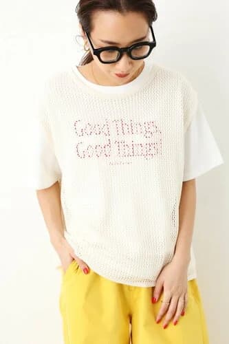 RODEO CROWNS WIDE BOWL 2WAYメッシュニットベスト&TシャツSET