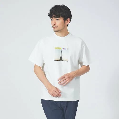 ABAHOUSE 【CITY】フォトプリント ポンチ 半袖 Tシャツ