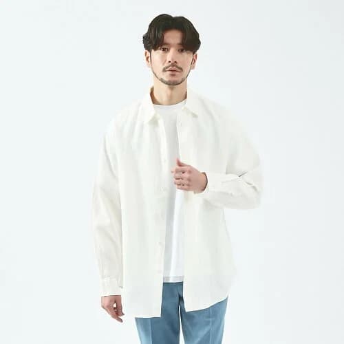 ABAHOUSE LASTWORD 【LUXE Linen Solaro】長袖 リネンシャツ