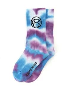 A BATHING APE BABY MILO TIE DYE RIB SOCKS K