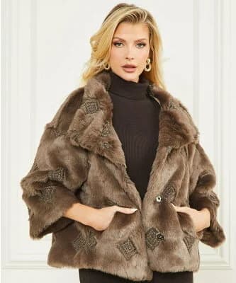 GUESS (W)Luna Faux Fur Jacket