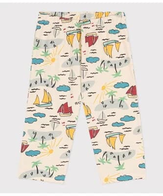 PETIT BATEAU ライトジャージプリントパンツ