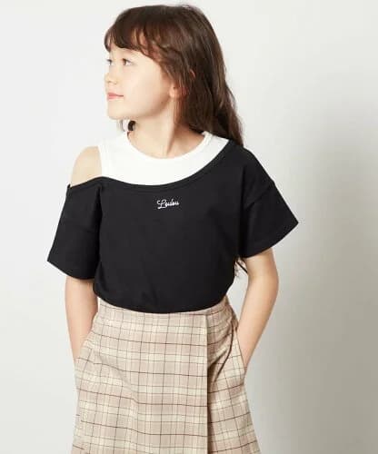 a.v.v [100-130]アシメレイヤー風Tシャツ