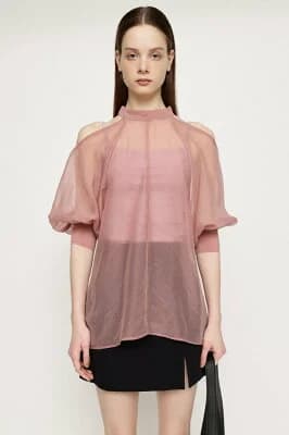 SLY SHEER OPEN SHOULDER チュニック