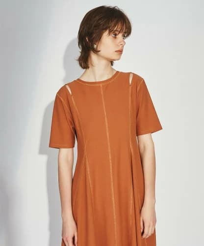GRACE CONTINENTAL 切替フレアカットワンピース