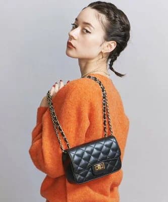 BEAUTY&YOUTH UNITED ARROWS ＜AULENTTI＞レザー キルティング チェーン ショルダーバッグ