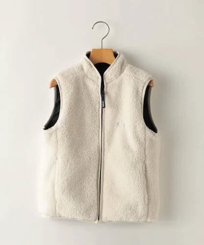 SHIPS KIDS:80~90cm /＜撥水/手洗い可能＞ボア リバーシブル ベスト