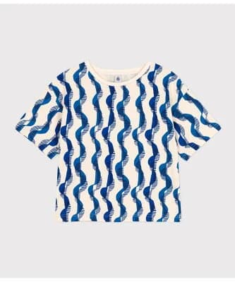 PETIT BATEAU ボクシープリント半袖Tシャツ