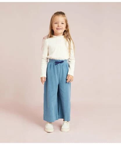 PETIT BATEAU ベロアワイドパンツ