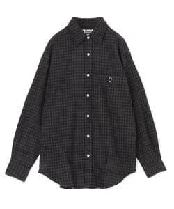 A BATHING APE BAPE APPLIQUE CHECK SHIRT