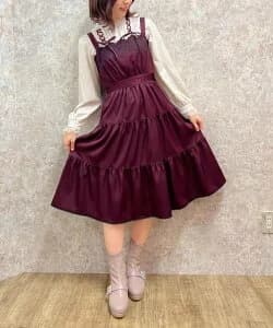 axes femme POETIQUE スカラップ刺繍キャミワンピース