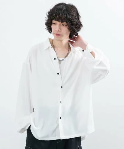 JUNRed バルーンスリーブオーバーシャツ