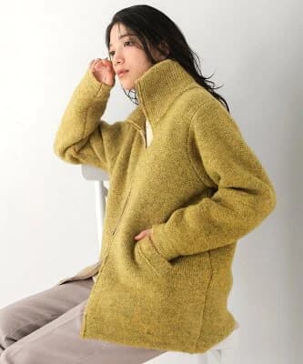 Bou Jeloud シャギーニットコクーンコート