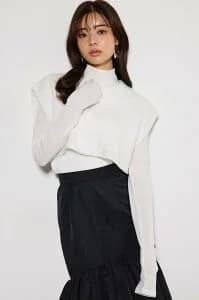 rienda シャイニーベストSET Knit TOP