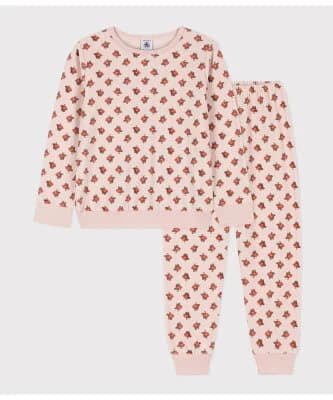 PETIT BATEAU ベロア長袖パジャマ