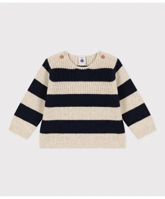 PETIT BATEAU ボーダーニットプルオーバー