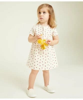 PETIT BATEAU ハートプリントドレスボディ