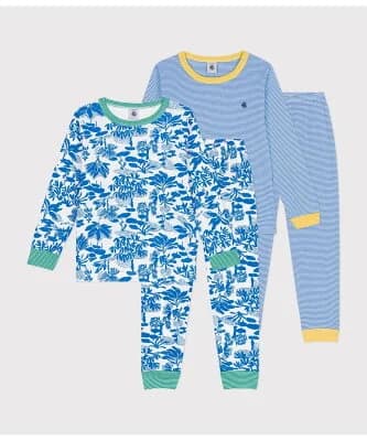 PETIT BATEAU 長袖パジャマ2枚組