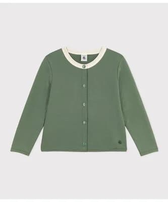 PETIT BATEAU 1x1コットンカーディガン