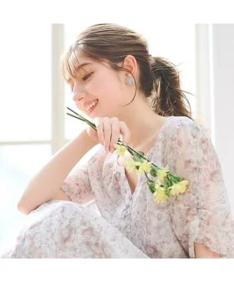 LAISSE PASSE MIXフラワープリントワンピース