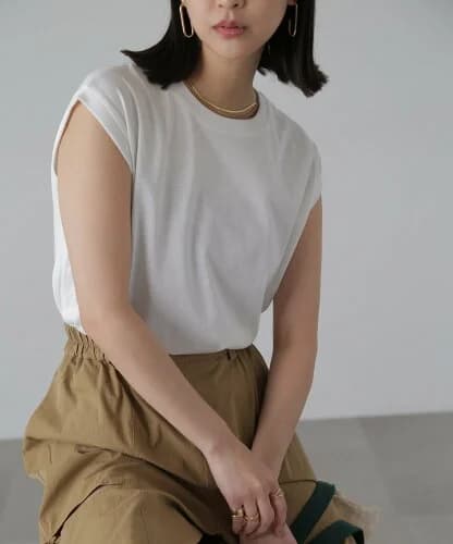 FREE'S MART USAコットンフレンチスリーブTシャツ