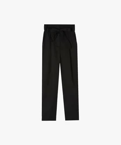 agnes b. WU40 PANTALON リボンベルトタックパンツ