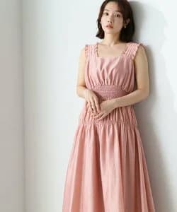 NATURAL BEAUTY BASIC スカラップショルダーサマーワンピース