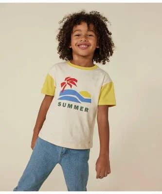 PETIT BATEAU プリント半袖Tシャツ