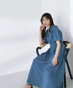 NATURAL BEAUTY BASIC リネンライクフォルムフレアワンピース