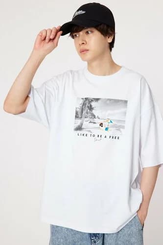 RODEO CROWNS WIDE BOWL エンブロイダリーフォト Tシャツ